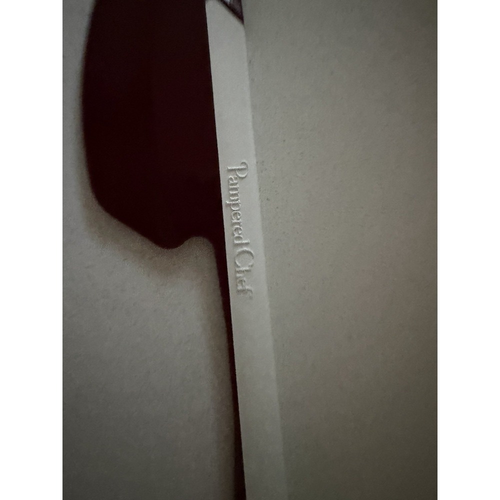 Pampered Chef #1703 Master Scraper Spatula Cranberry Red & White Retired Piece